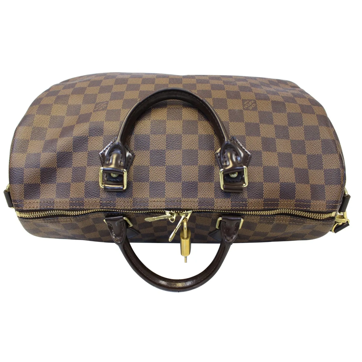 LOUIS VUITTON Damier Ebene Speedy 35 Bandouliere Shoulder Bag
