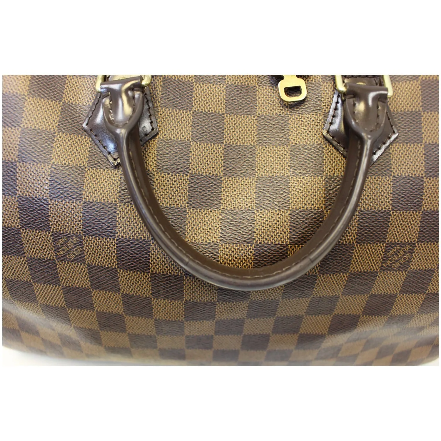 LOUIS VUITTON Damier Ebene Speedy 35 Bandouliere Shoulder Bag
