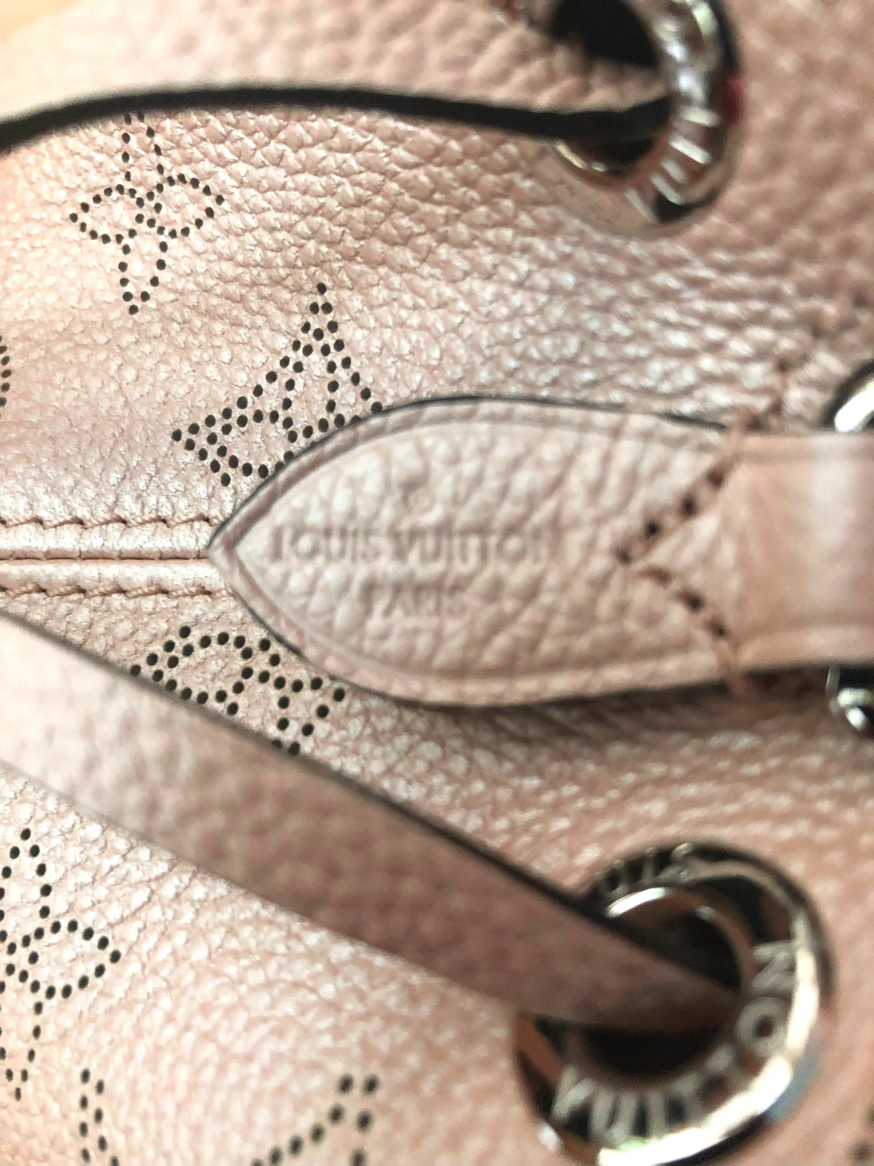 Louis Vuitton Metallic Coquille Mahina Monogram Bella Bucket Bag