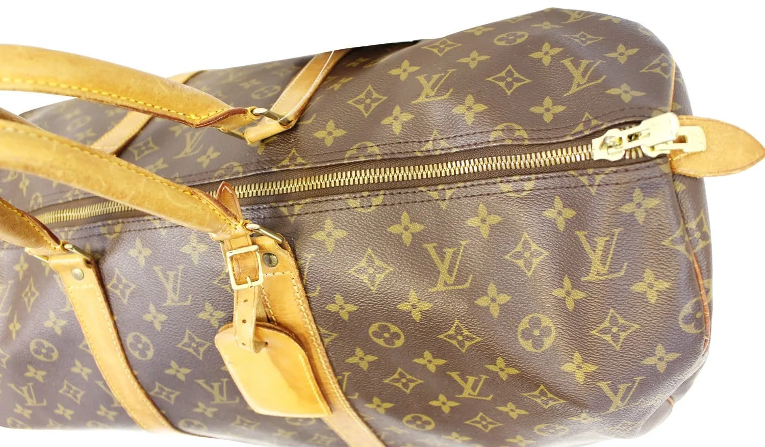 LOUIS VUITTON Monogram Canvas Keepall 55 Boston Bag