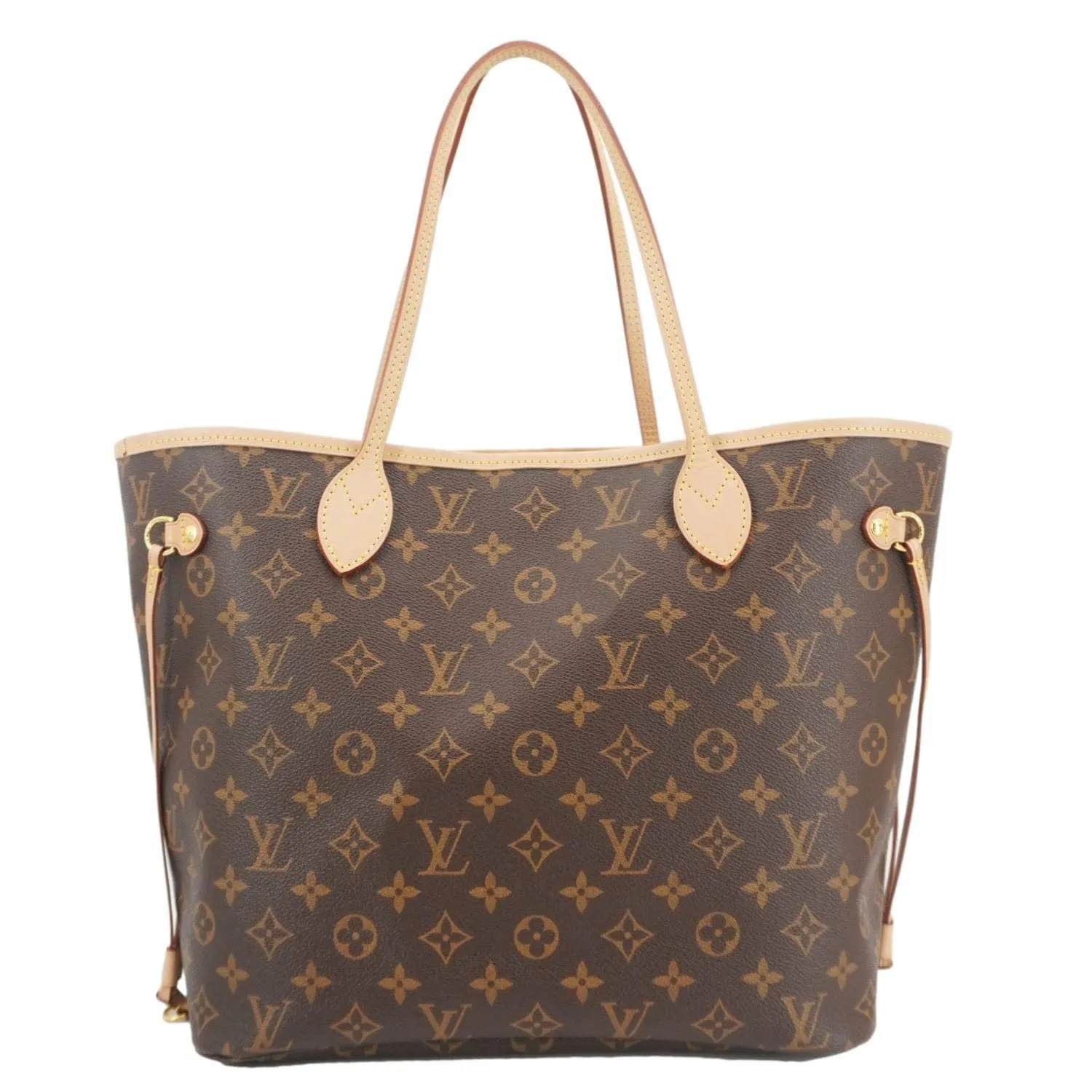 LOUIS VUITTON Neverfull MM Monogram Canvas Shoulder Bag Brown