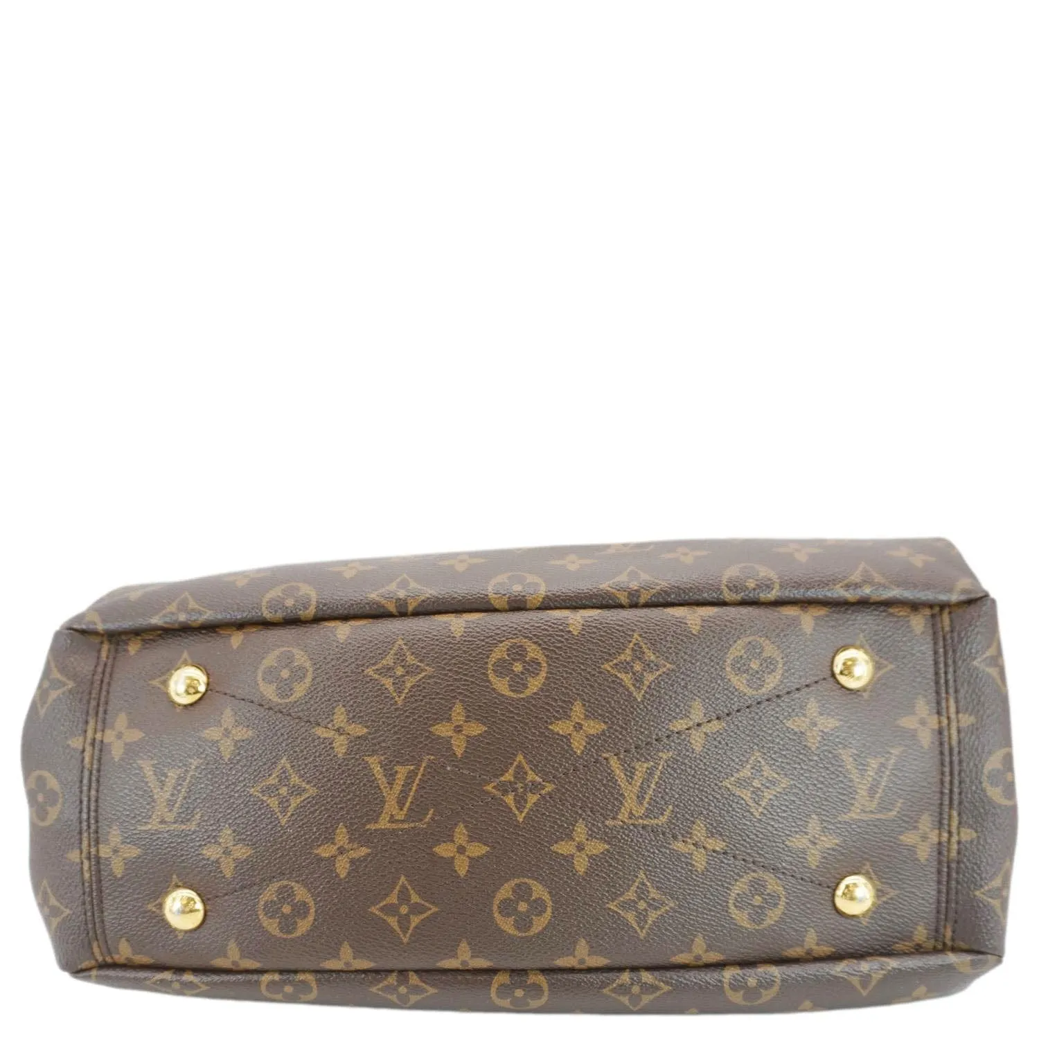 LOUIS VUITTON Pallas MM Monogram Canvas Shoulder Bag Brown