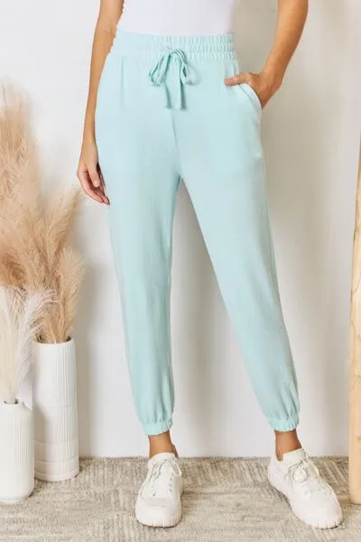 Lucinda Mint Drawstring Ultra Soft Knit Jogger - Online Exclusive