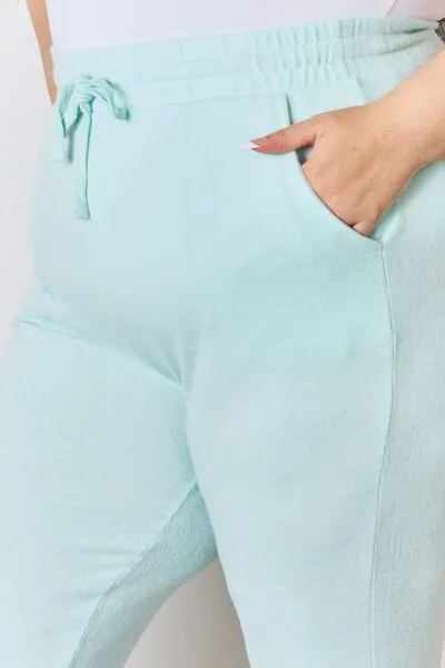 Lucinda Mint Drawstring Ultra Soft Knit Jogger - Online Exclusive