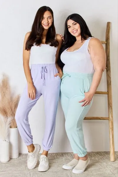 Lucinda Mint Drawstring Ultra Soft Knit Jogger - Online Exclusive
