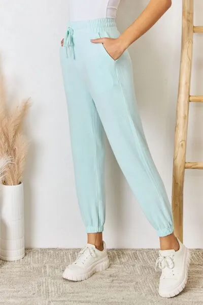 Lucinda Mint Drawstring Ultra Soft Knit Jogger - Online Exclusive