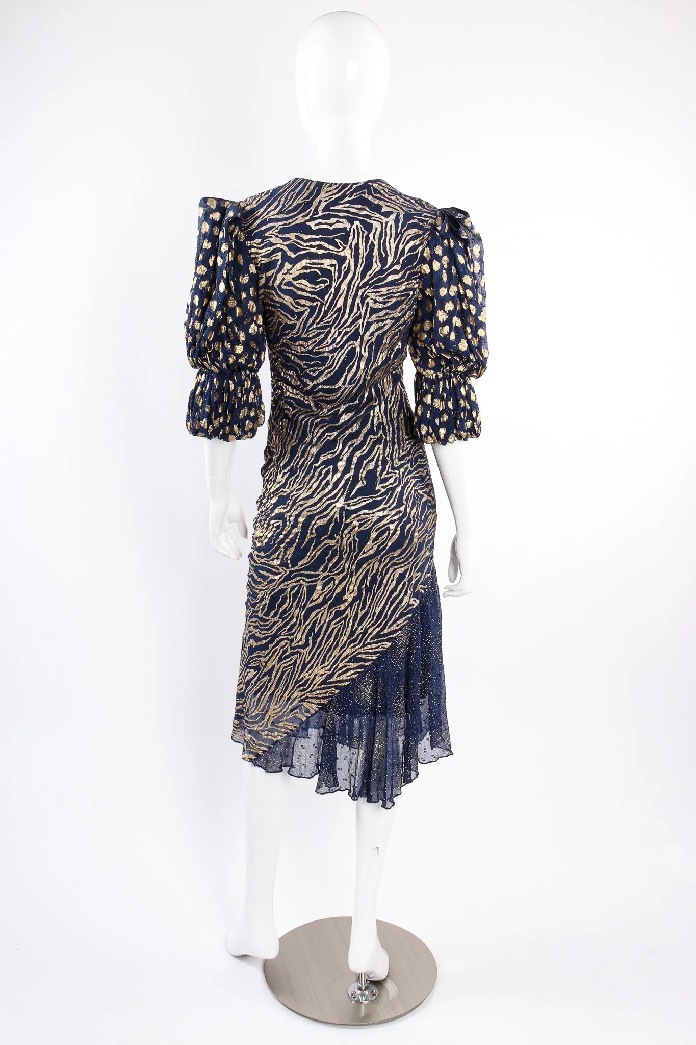 Metallic Animal Bias Dress