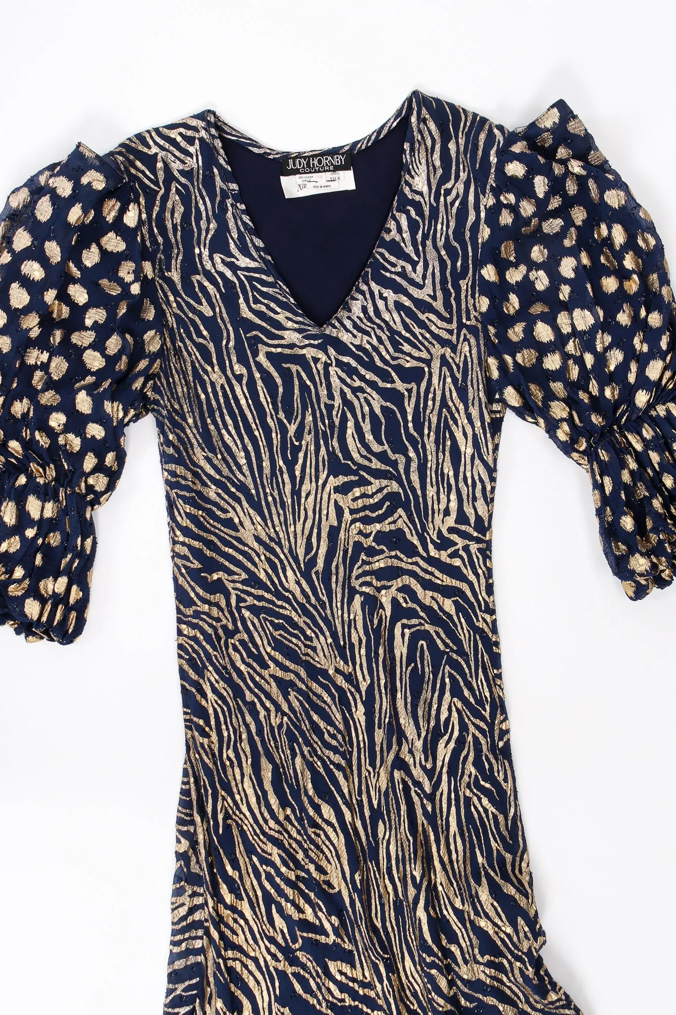 Metallic Animal Bias Dress