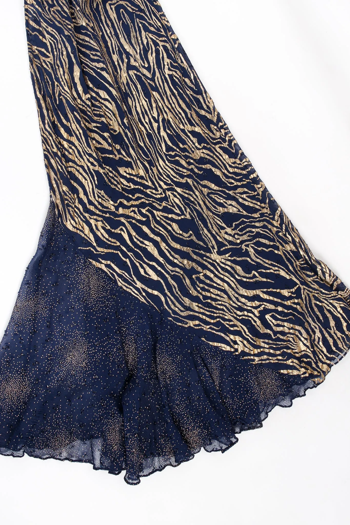 Metallic Animal Bias Dress