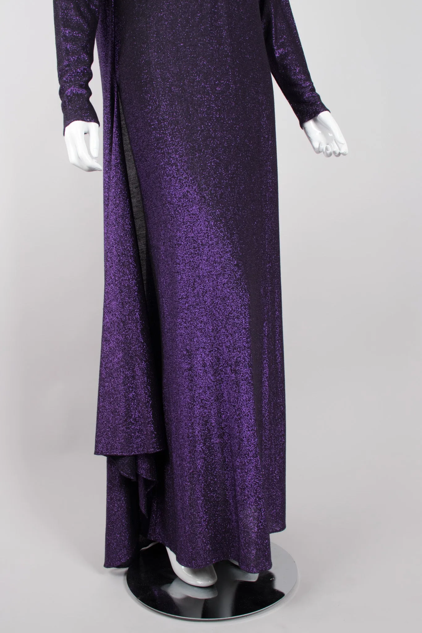 Metallic Cape Dress