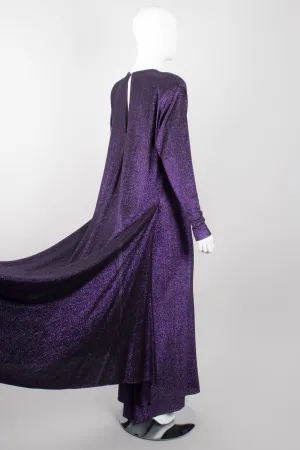 Metallic Cape Dress