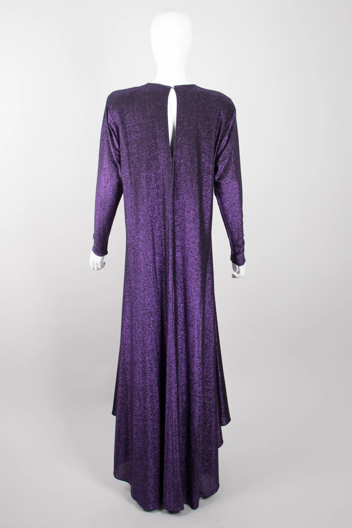 Metallic Cape Dress
