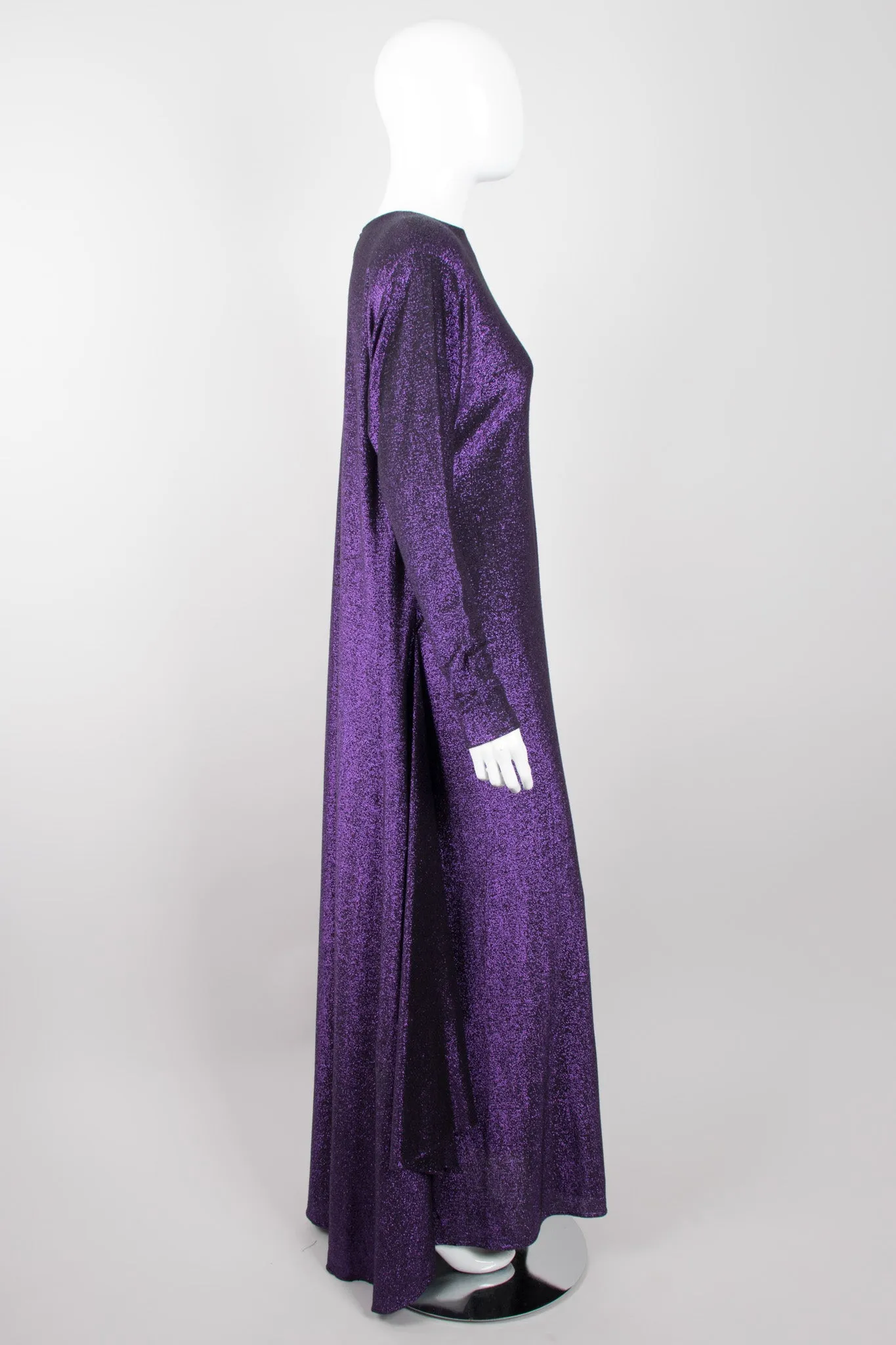 Metallic Cape Dress