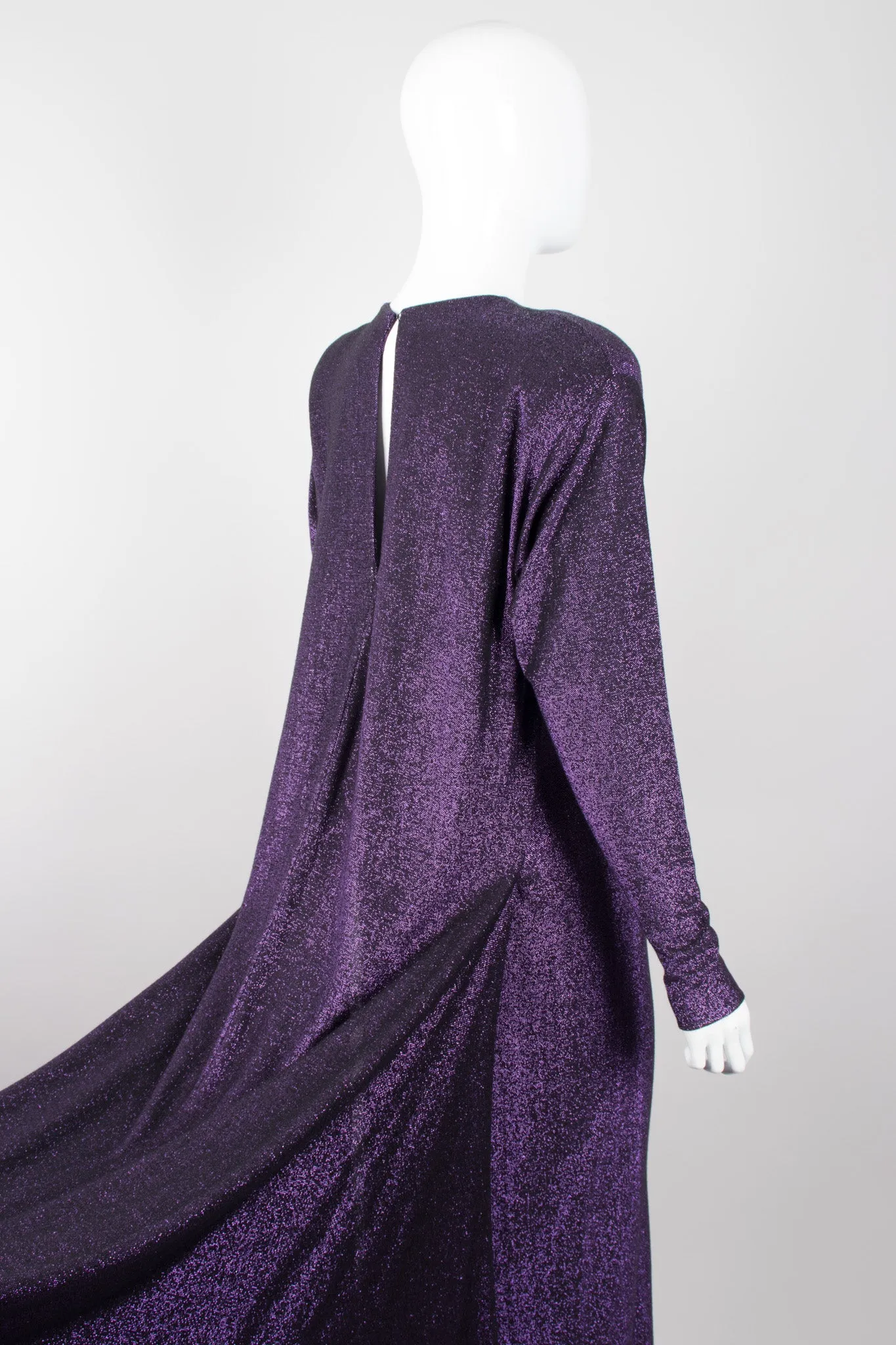 Metallic Cape Dress