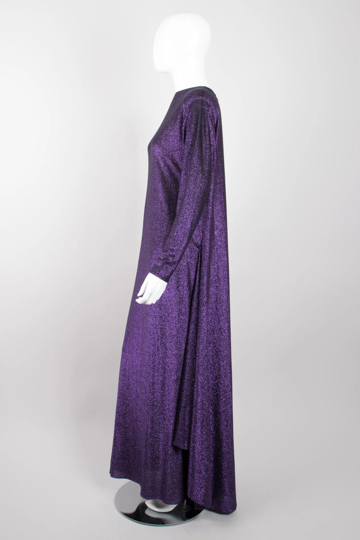 Metallic Cape Dress