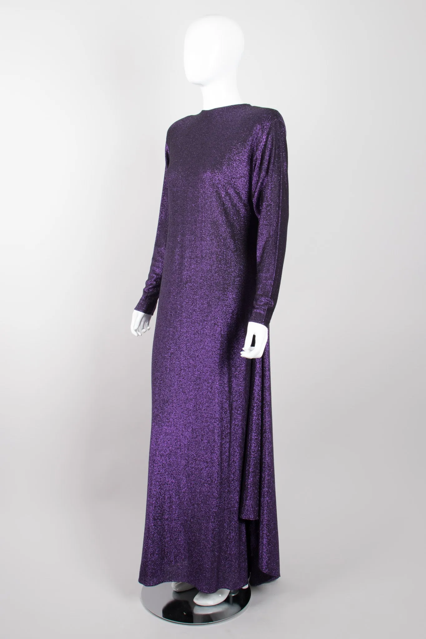 Metallic Cape Dress