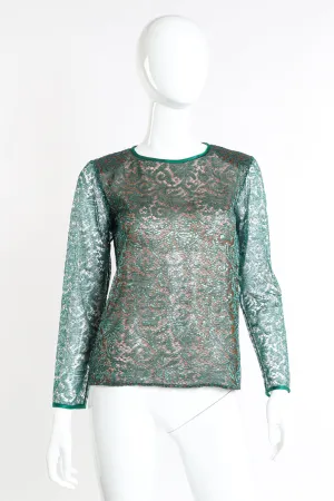 Metallic Lace Blouse