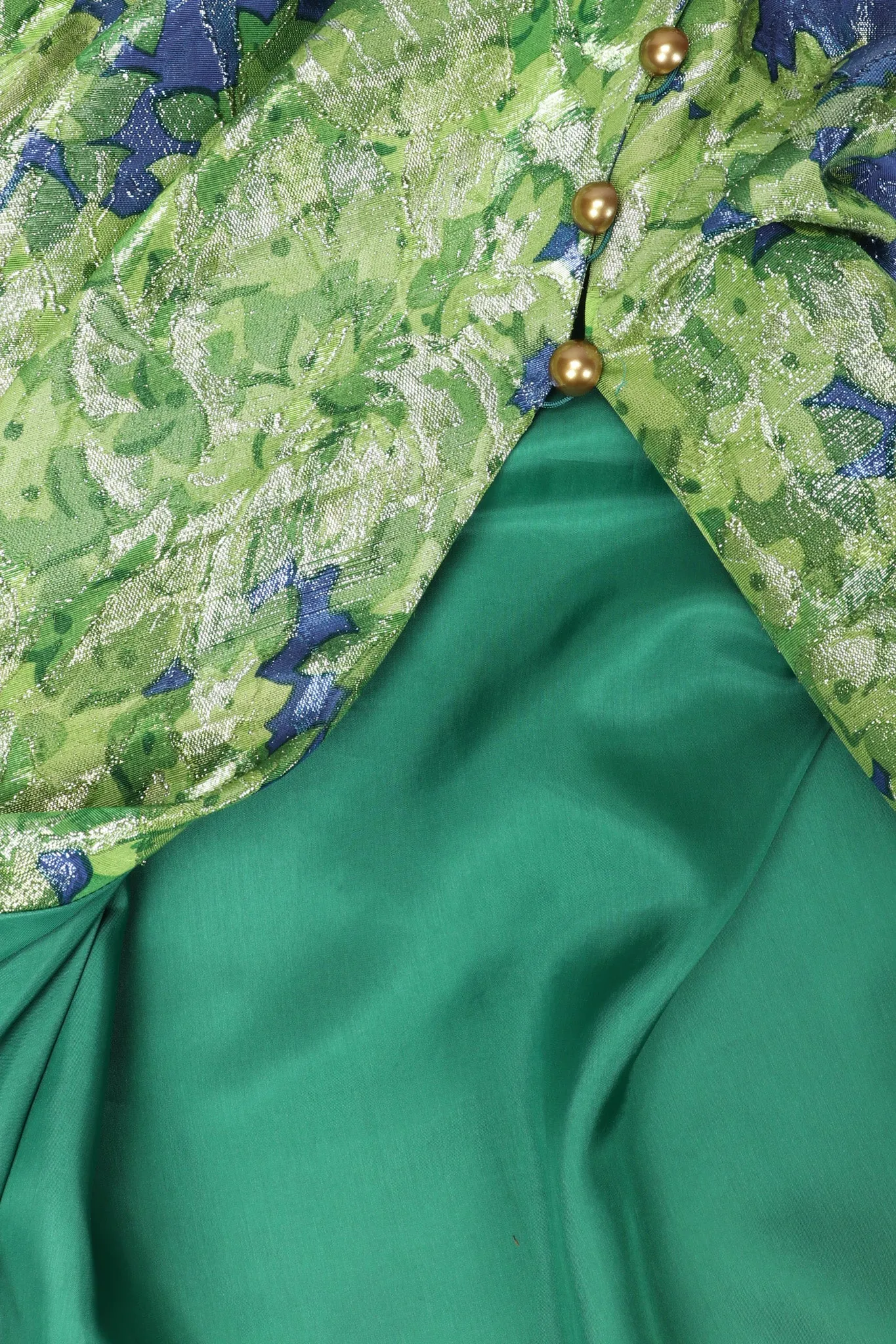 Metallic Lamé Leaf Dress
