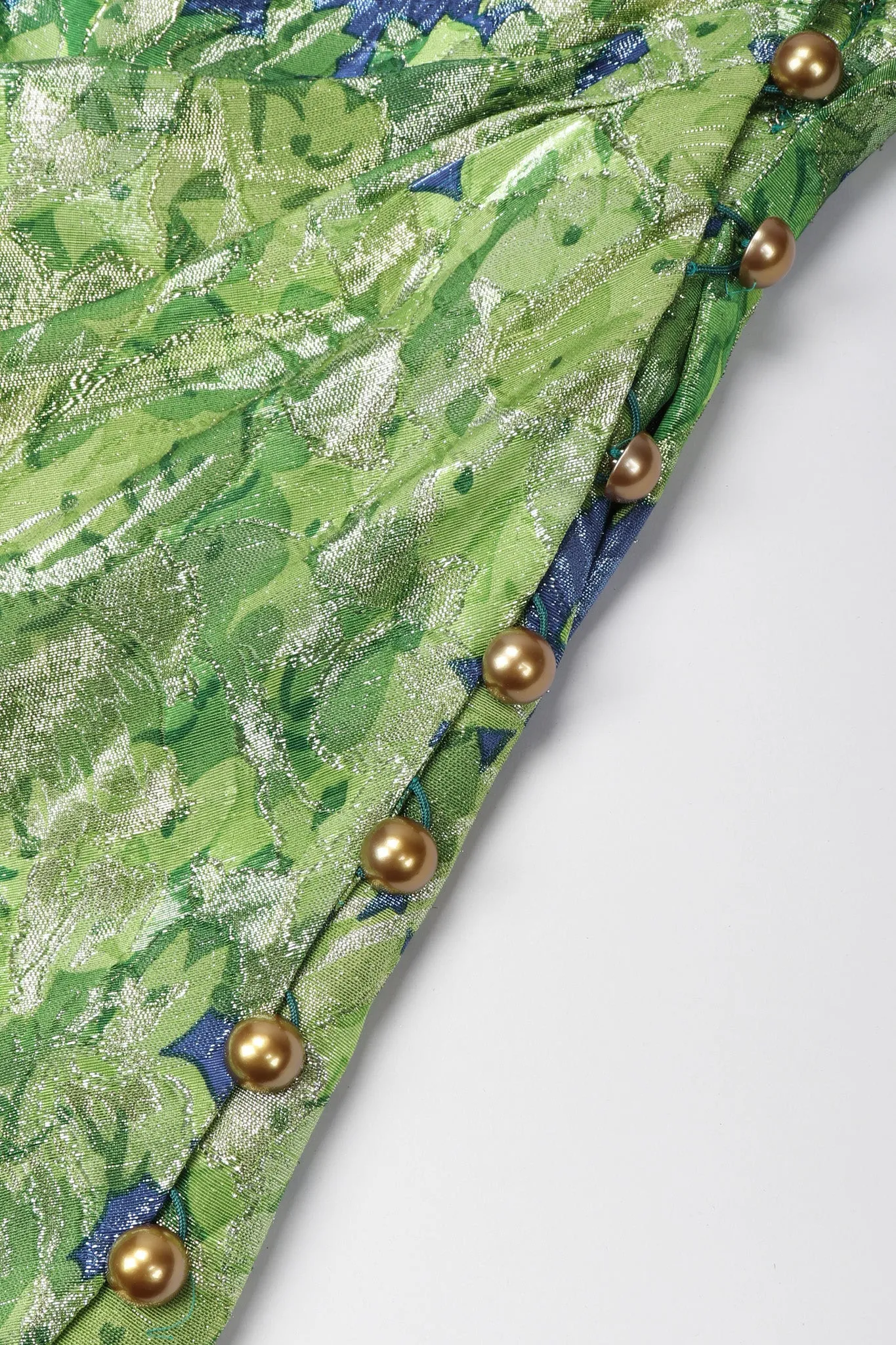 Metallic Lamé Leaf Dress