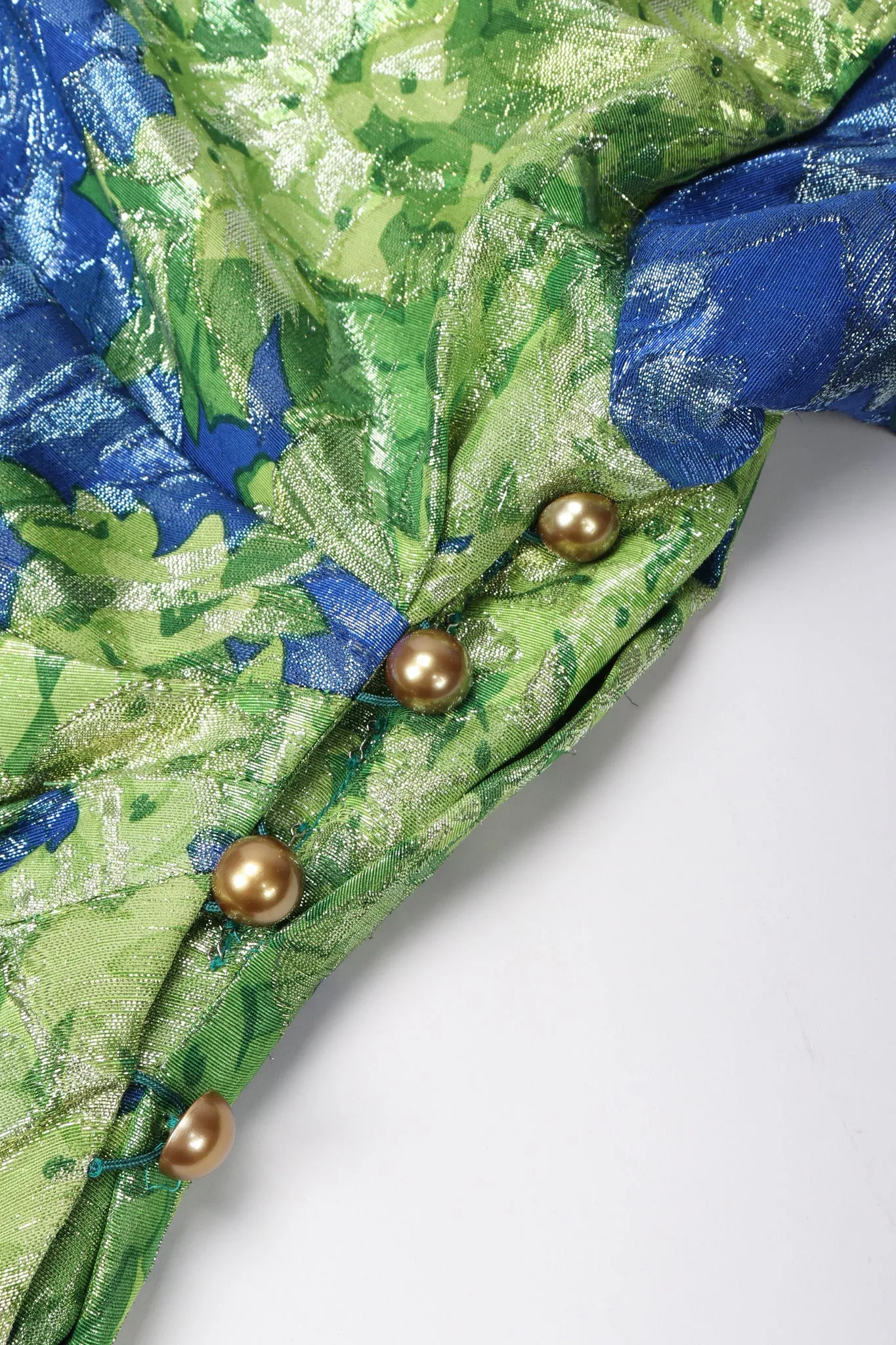 Metallic Lamé Leaf Dress