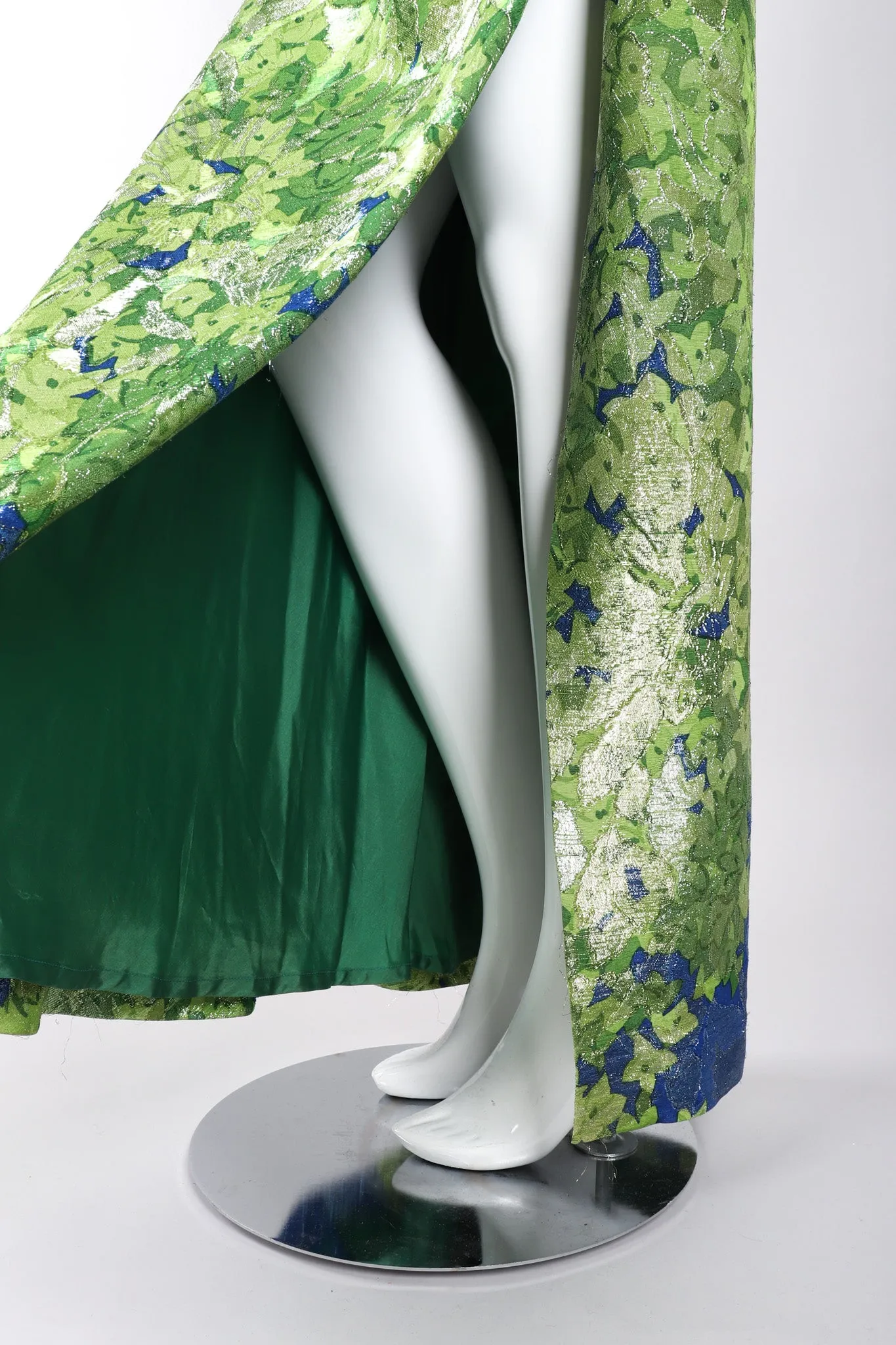 Metallic Lamé Leaf Dress