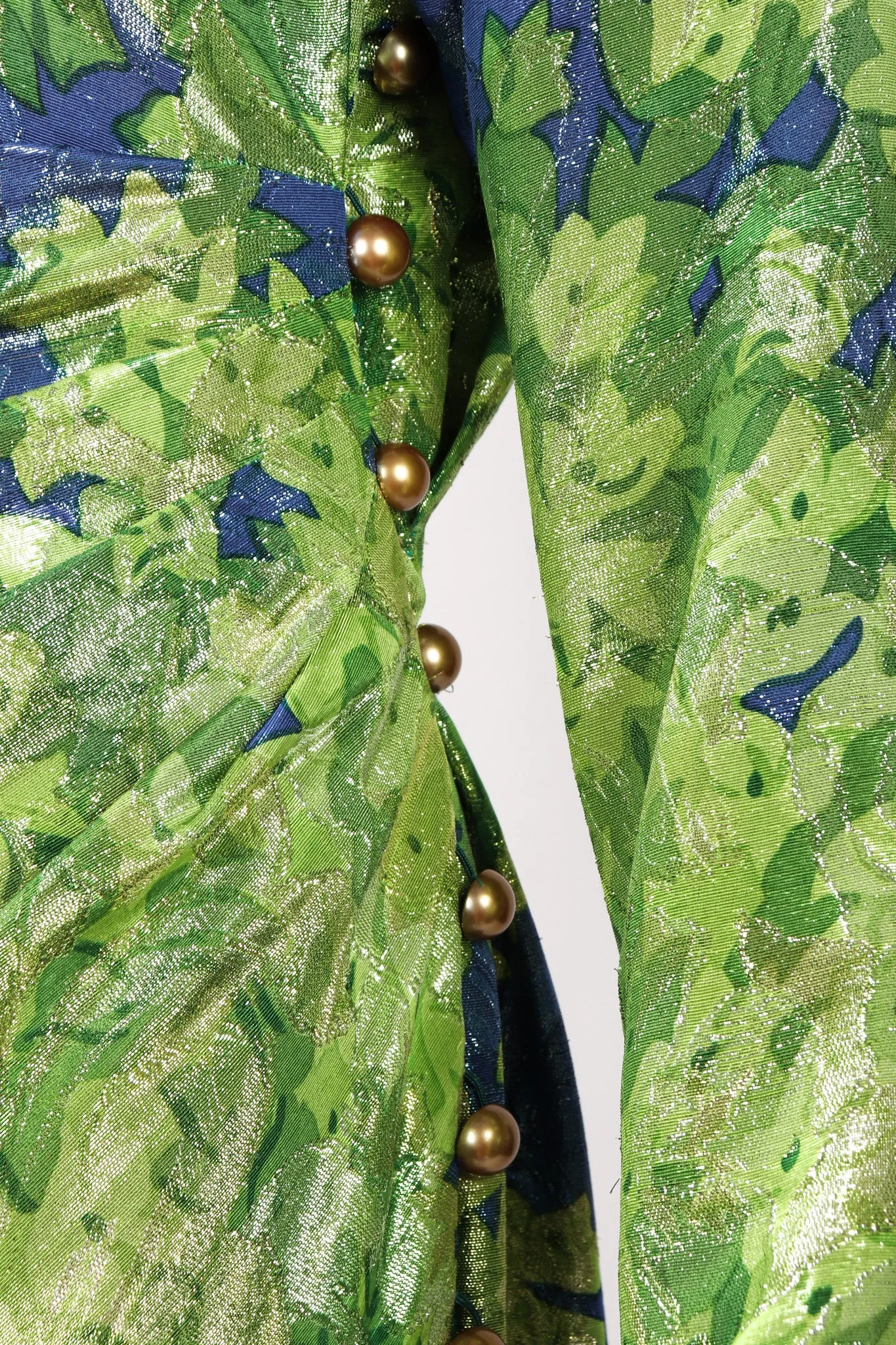 Metallic Lamé Leaf Dress