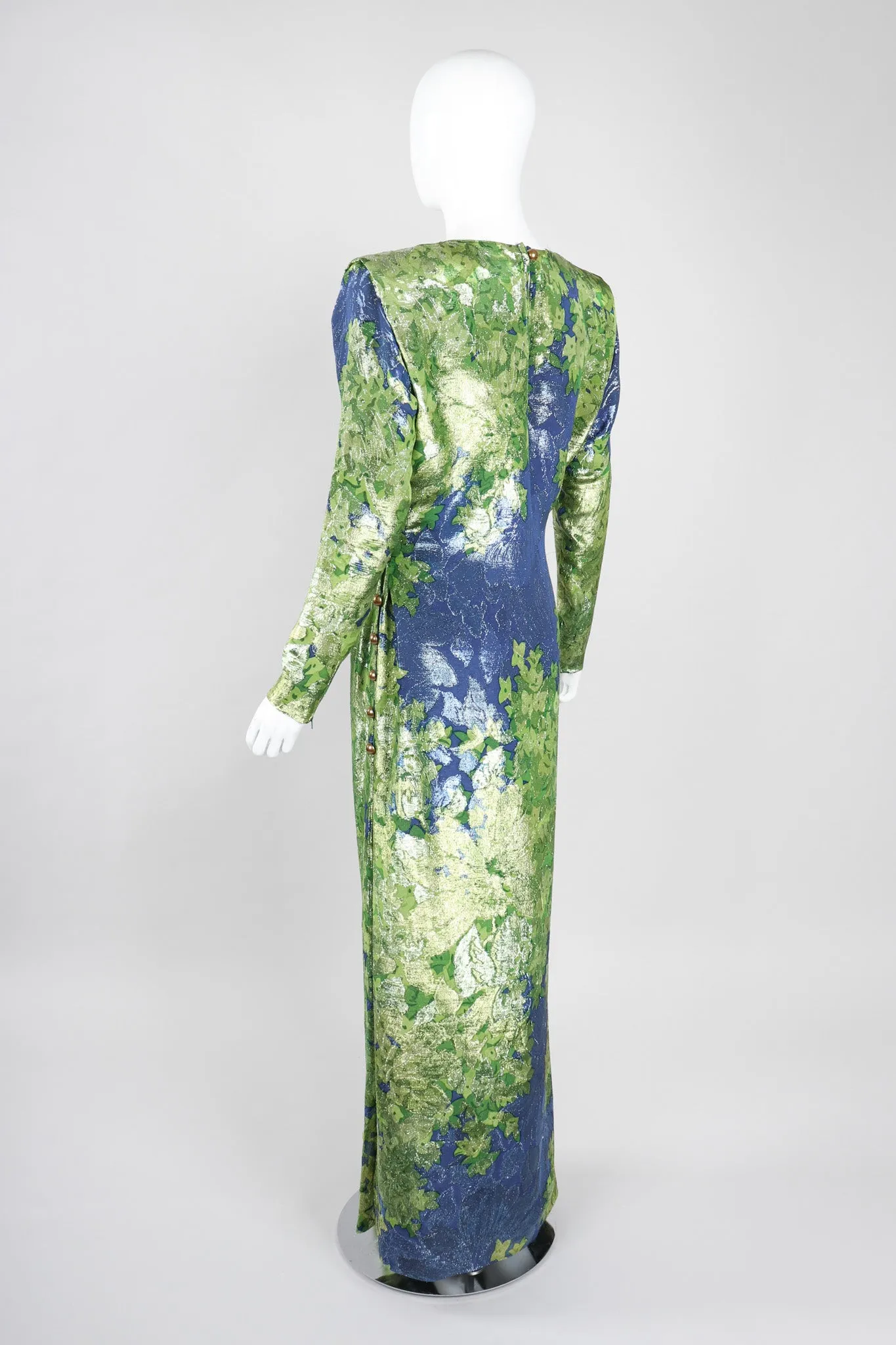 Metallic Lamé Leaf Dress