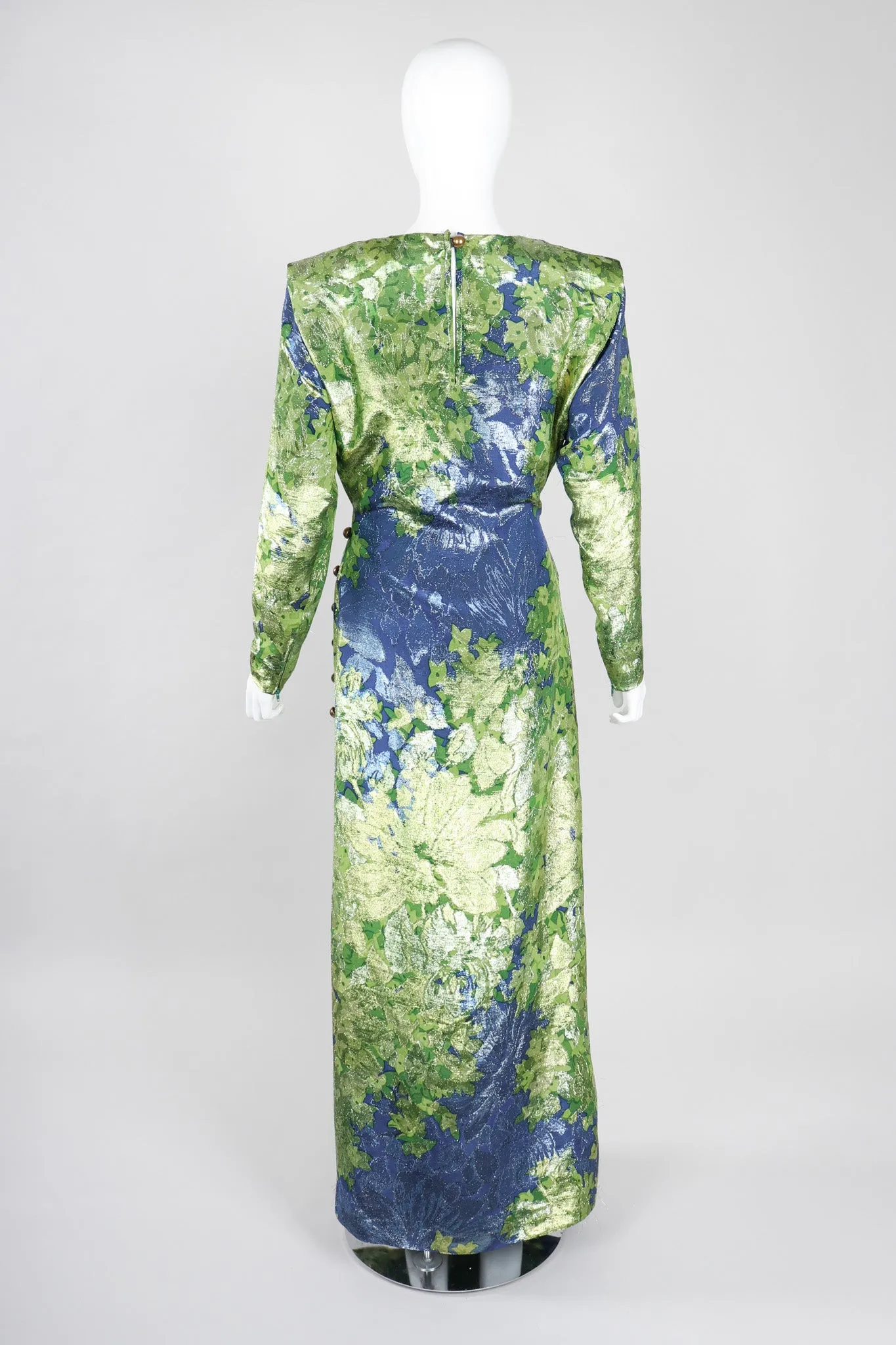 Metallic Lamé Leaf Dress