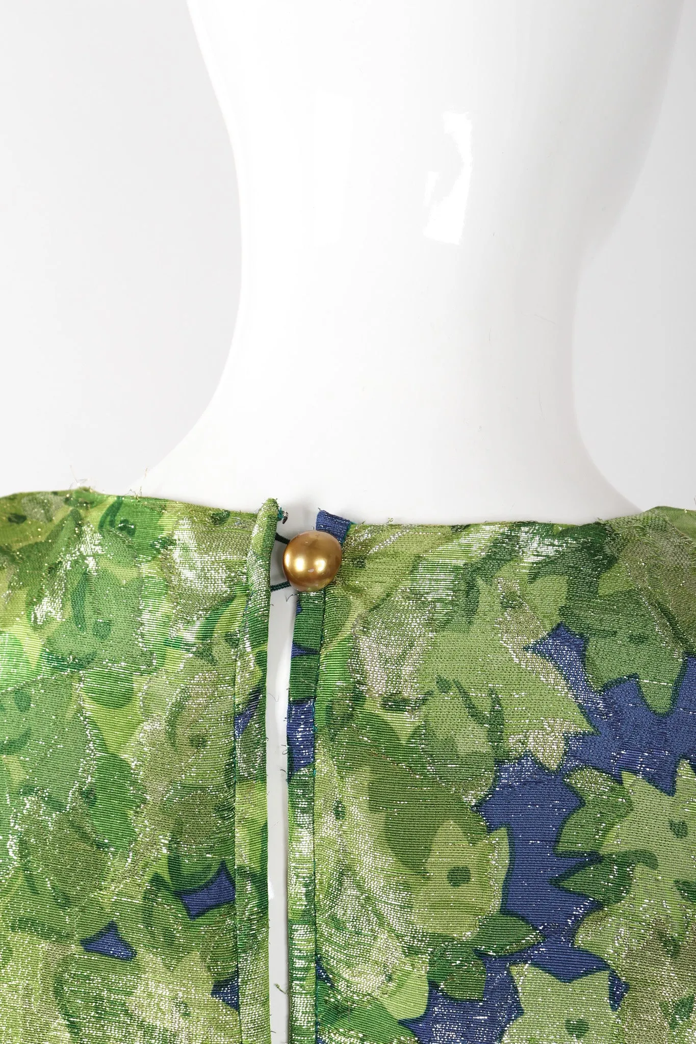 Metallic Lamé Leaf Dress