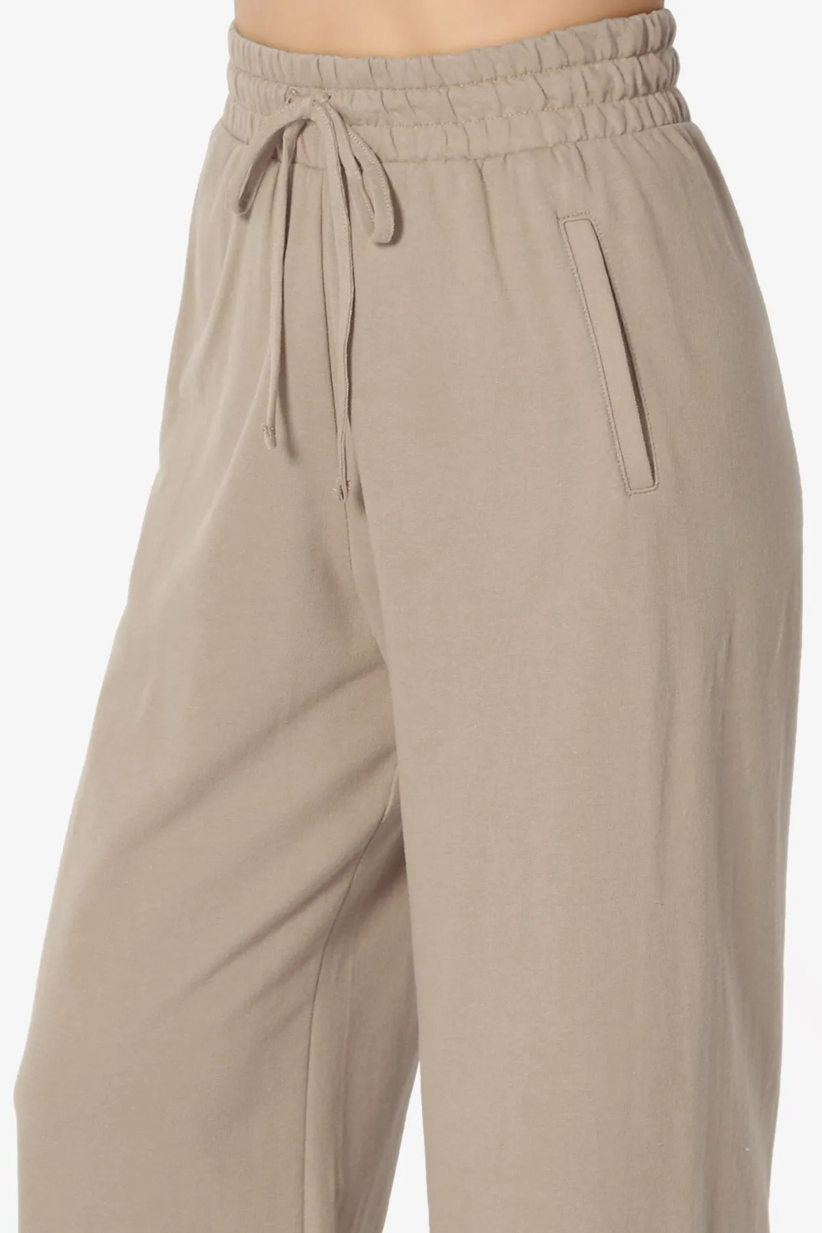Nia Cotton Terry Wide Leg Track Pants PLUS