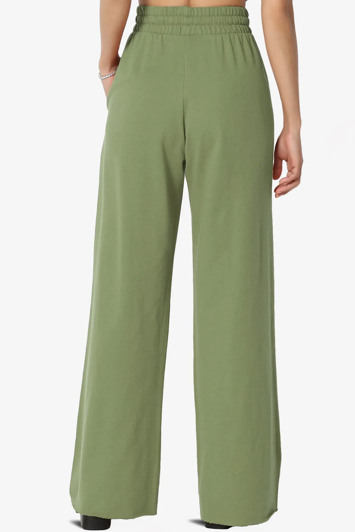 Nia Cotton Terry Wide Leg Track Pants PLUS