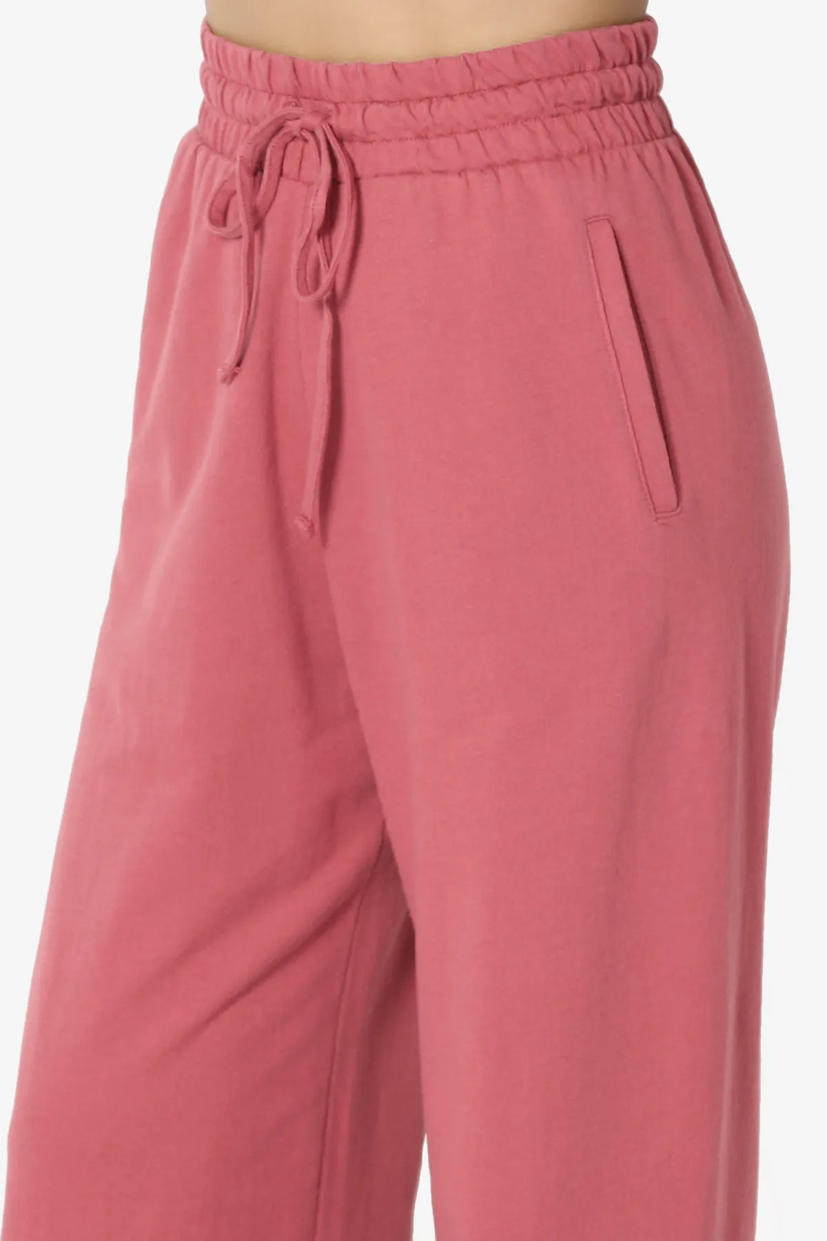Nia Cotton Terry Wide Leg Track Pants PLUS
