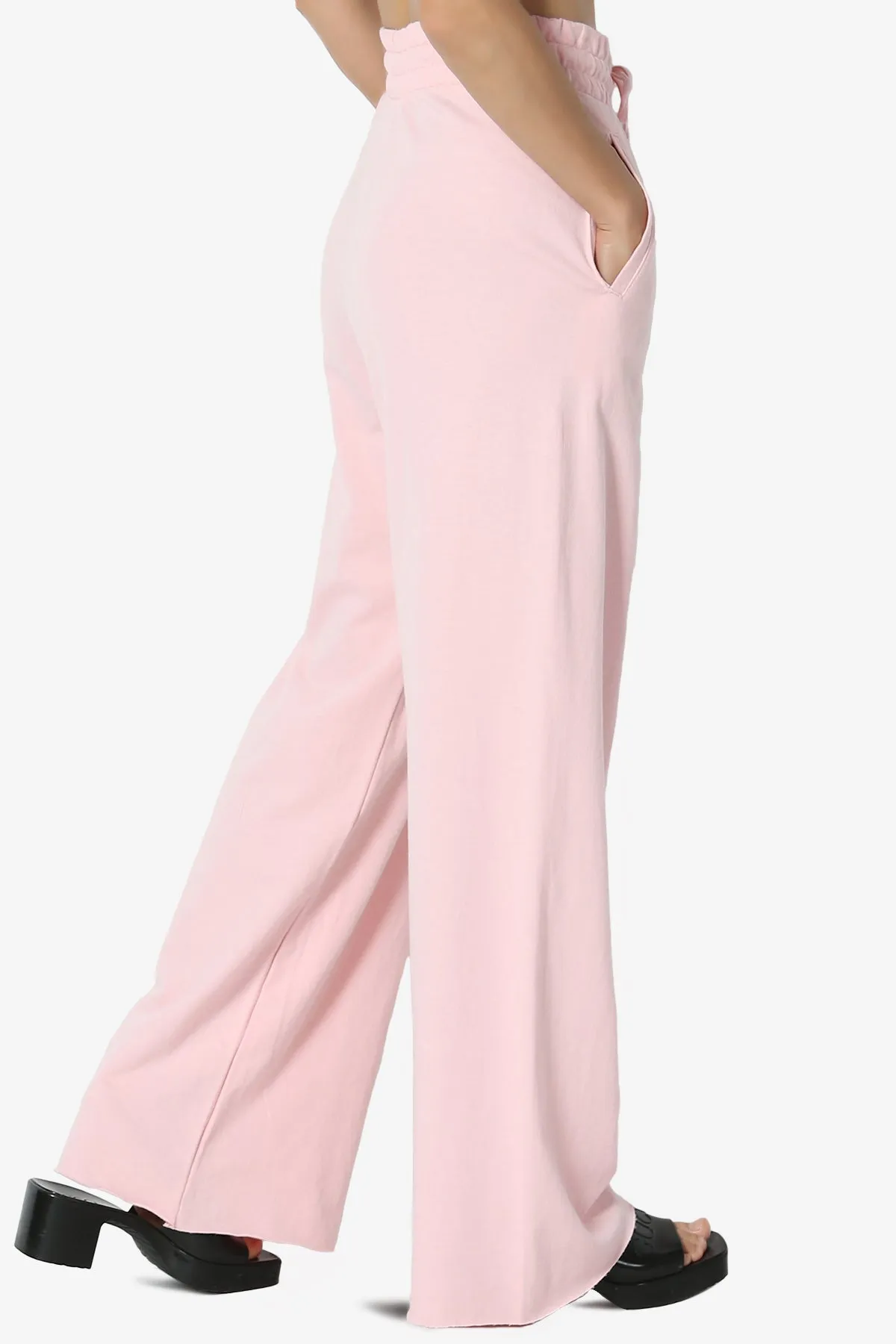 Nia Cotton Terry Wide Leg Track Pants PLUS