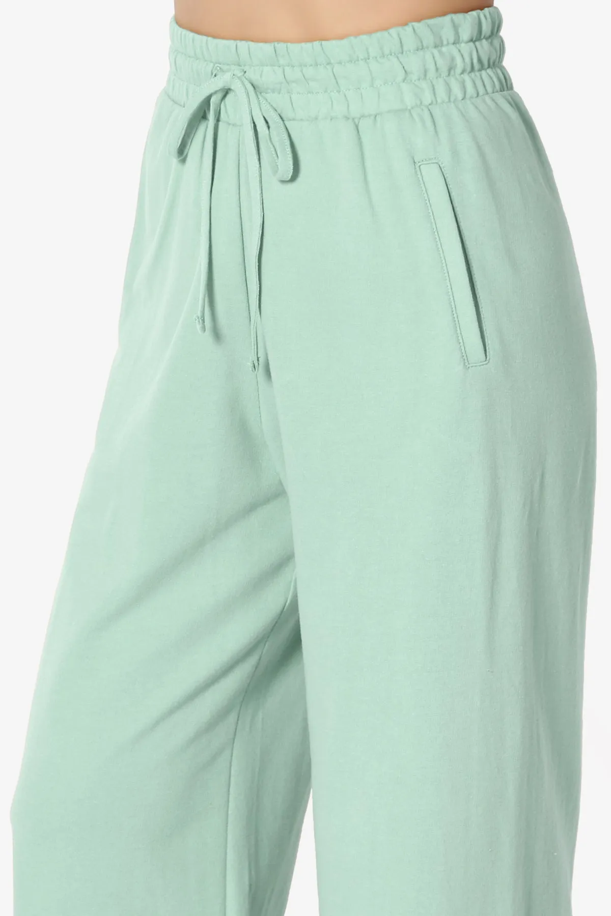 Nia Cotton Terry Wide Leg Track Pants PLUS