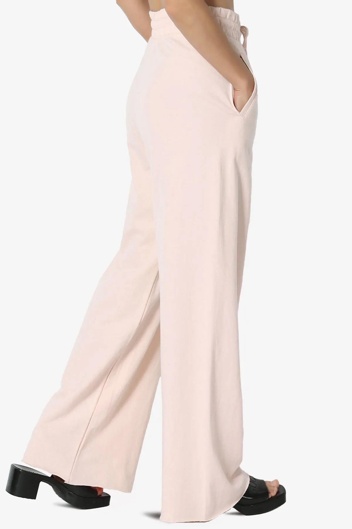 Nia Cotton Terry Wide Leg Track Pants PLUS