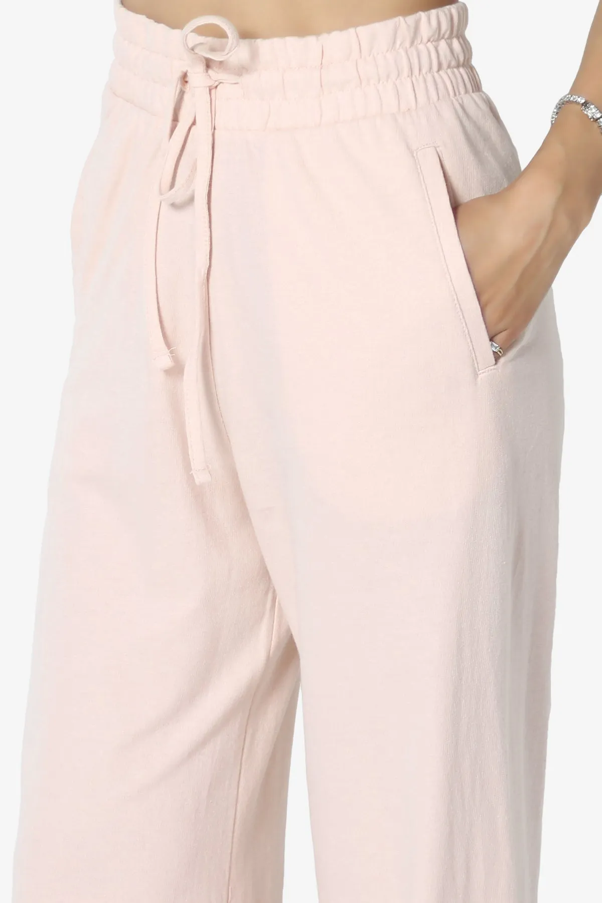Nia Cotton Terry Wide Leg Track Pants PLUS