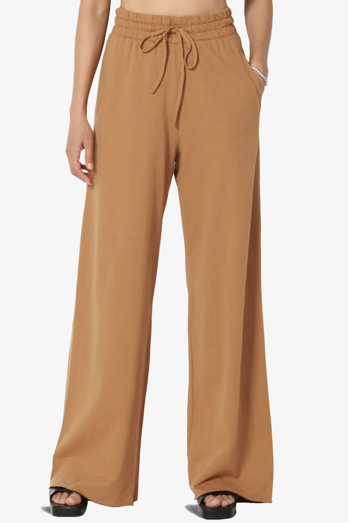 Nia Cotton Terry Wide Leg Track Pants PLUS