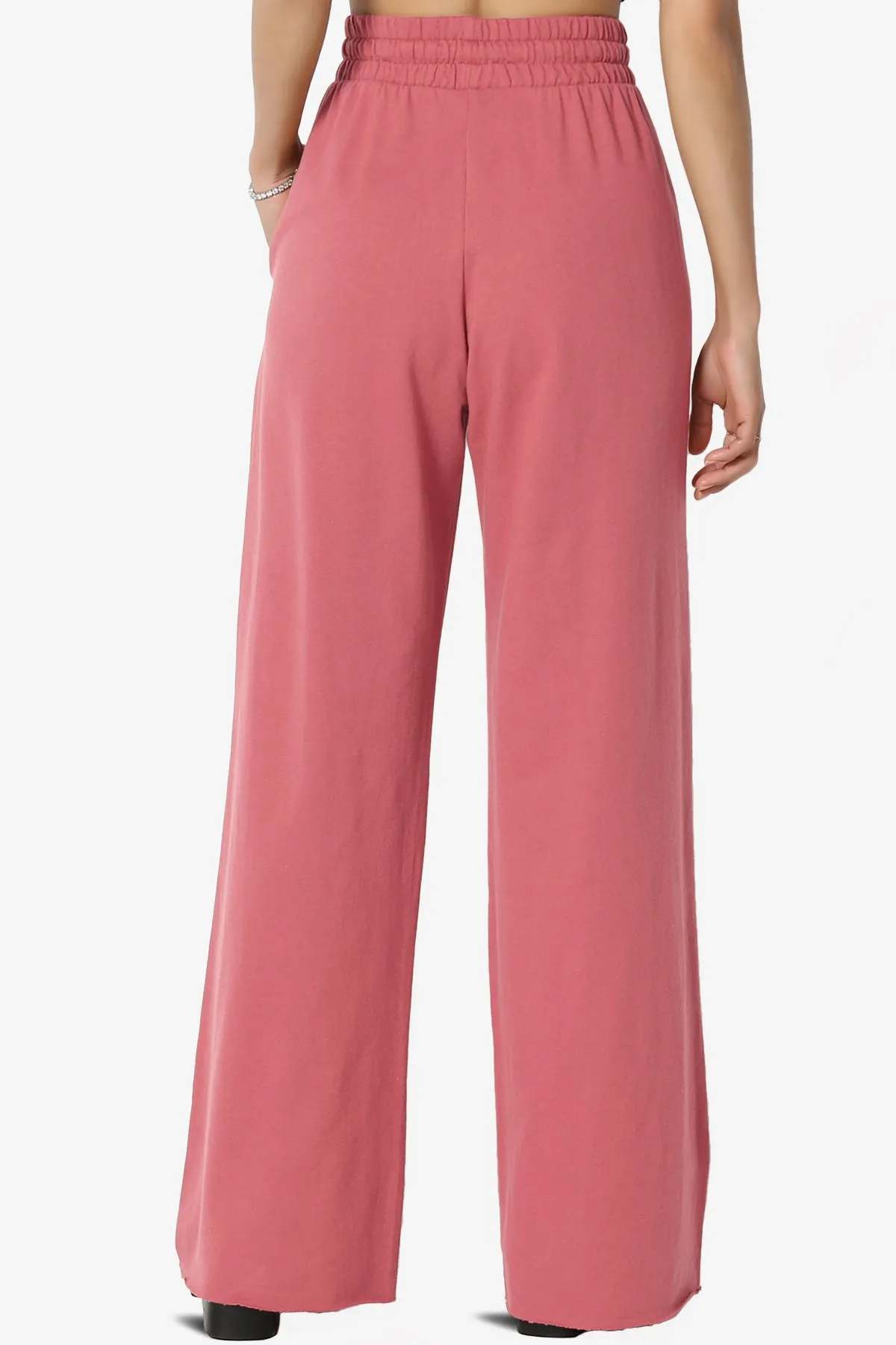 Nia Cotton Terry Wide Leg Track Pants PLUS