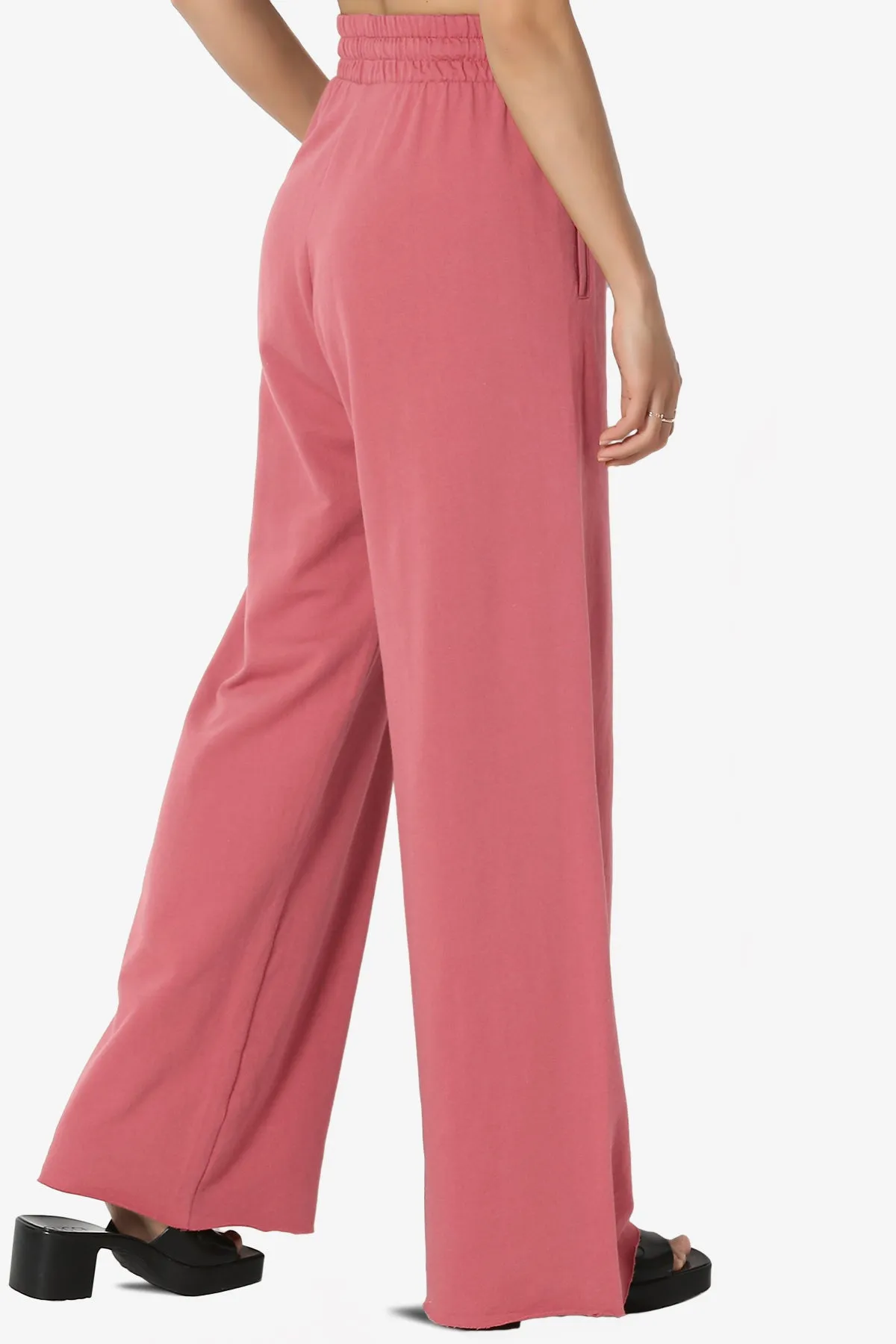 Nia Cotton Terry Wide Leg Track Pants PLUS