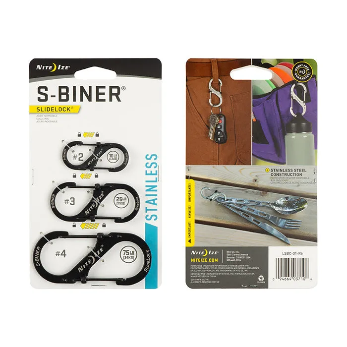 Nite Ize S-BINER® 3-Pack - Stainless (Assorted Sizes)