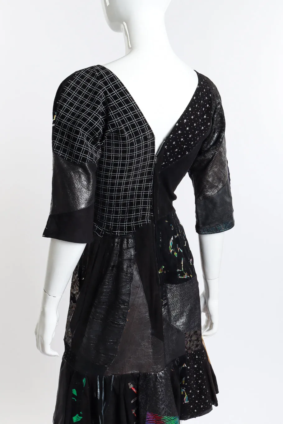 Patchwork Metallic Dress