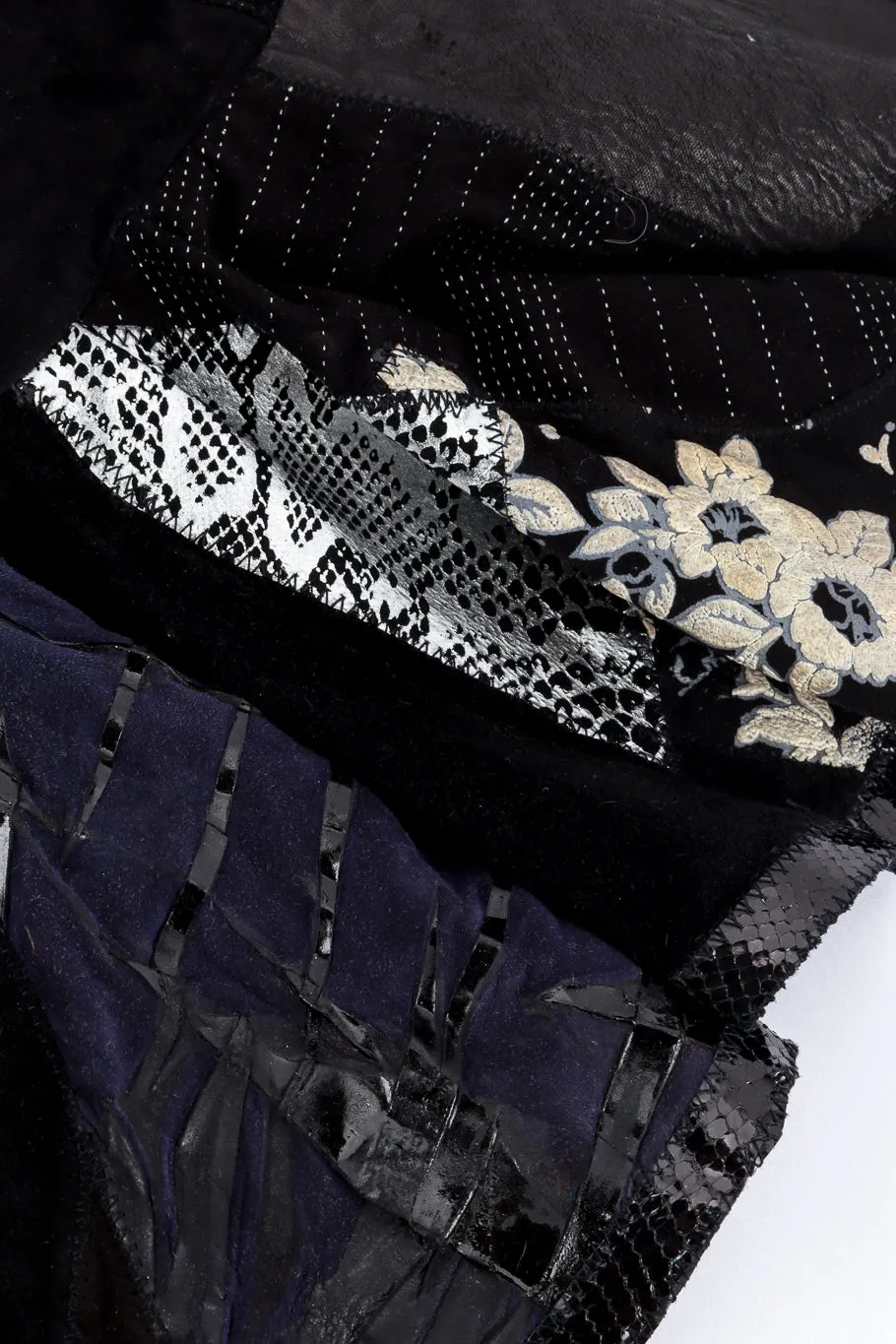 Patchwork Metallic Dress