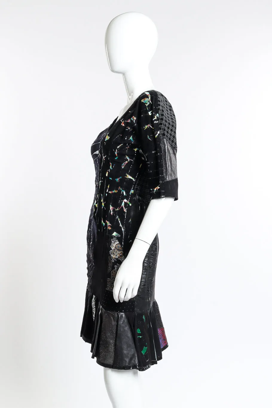 Patchwork Metallic Dress