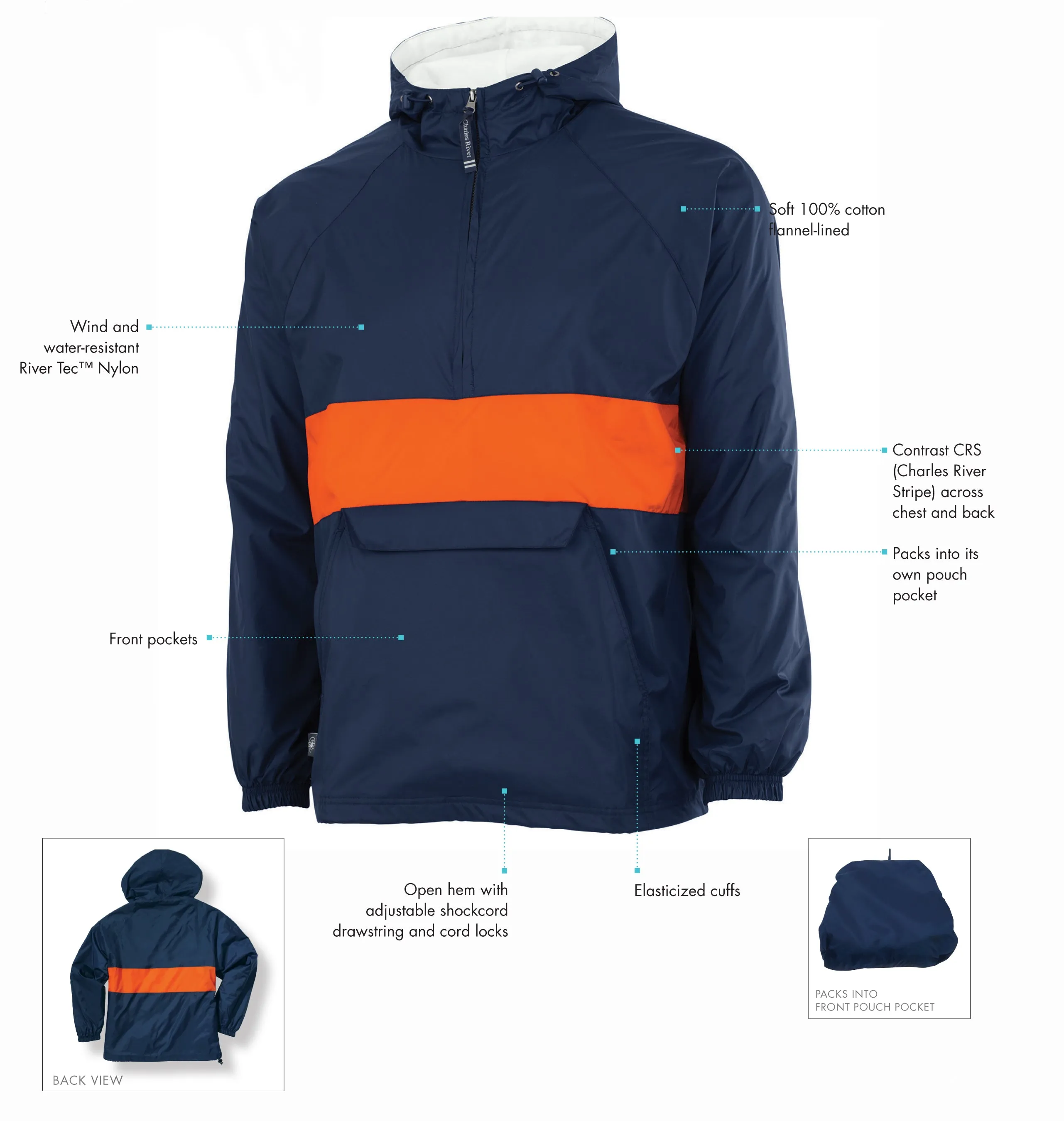 Phi Kappa Psi Rugby Striped Lined Windbreaker