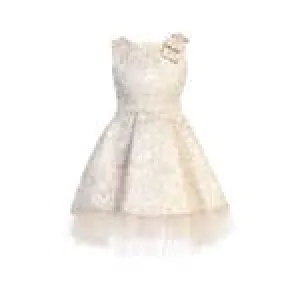 Pleated Luxe Jacquard hi-low dress