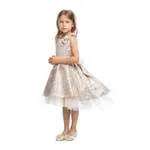 Pleated Luxe Jacquard hi-low dress
