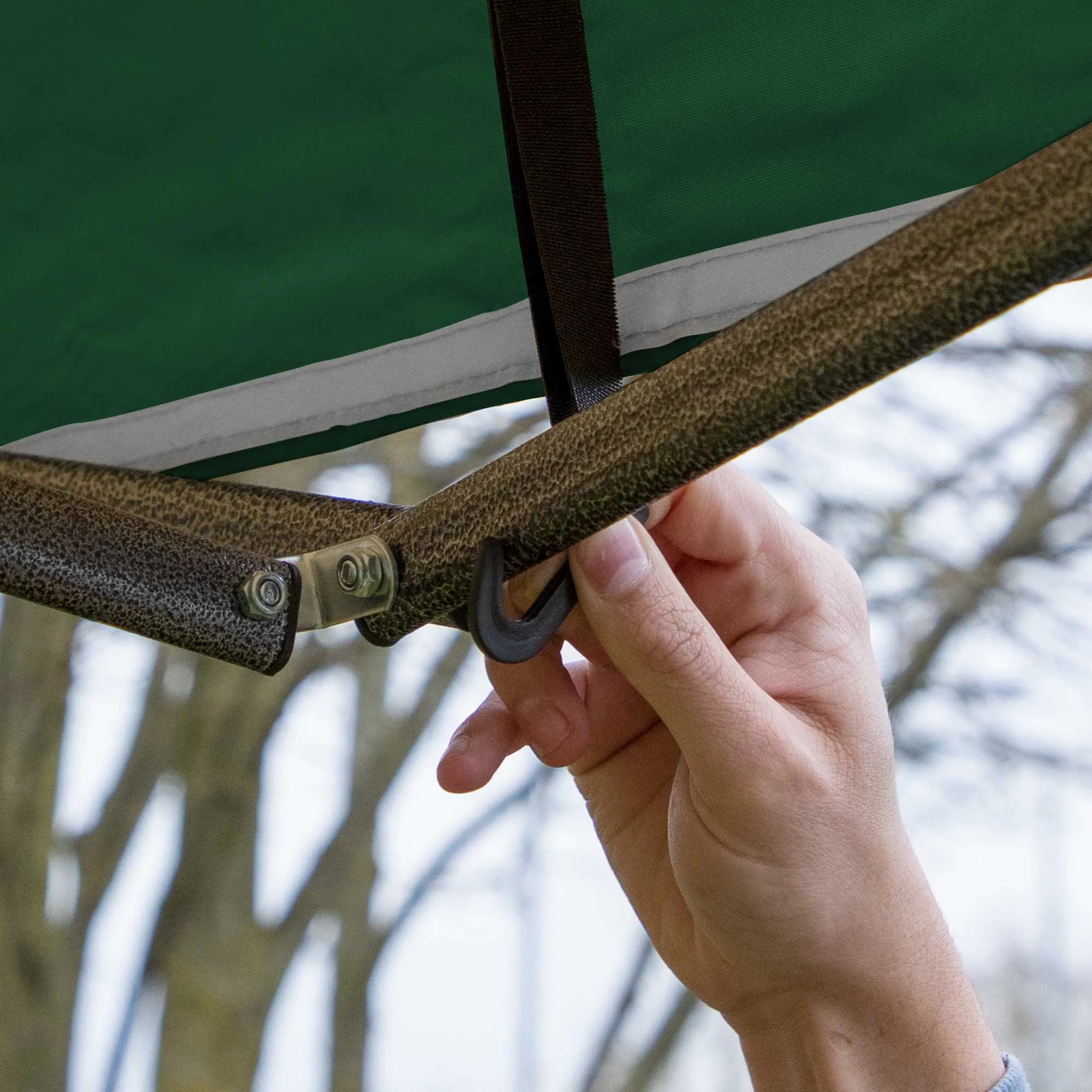 Premium 3x3m Pop-Up Gazebo, Water Resistant, Carry Bag, Stakes & Weight Bags - Dark Green - DG132