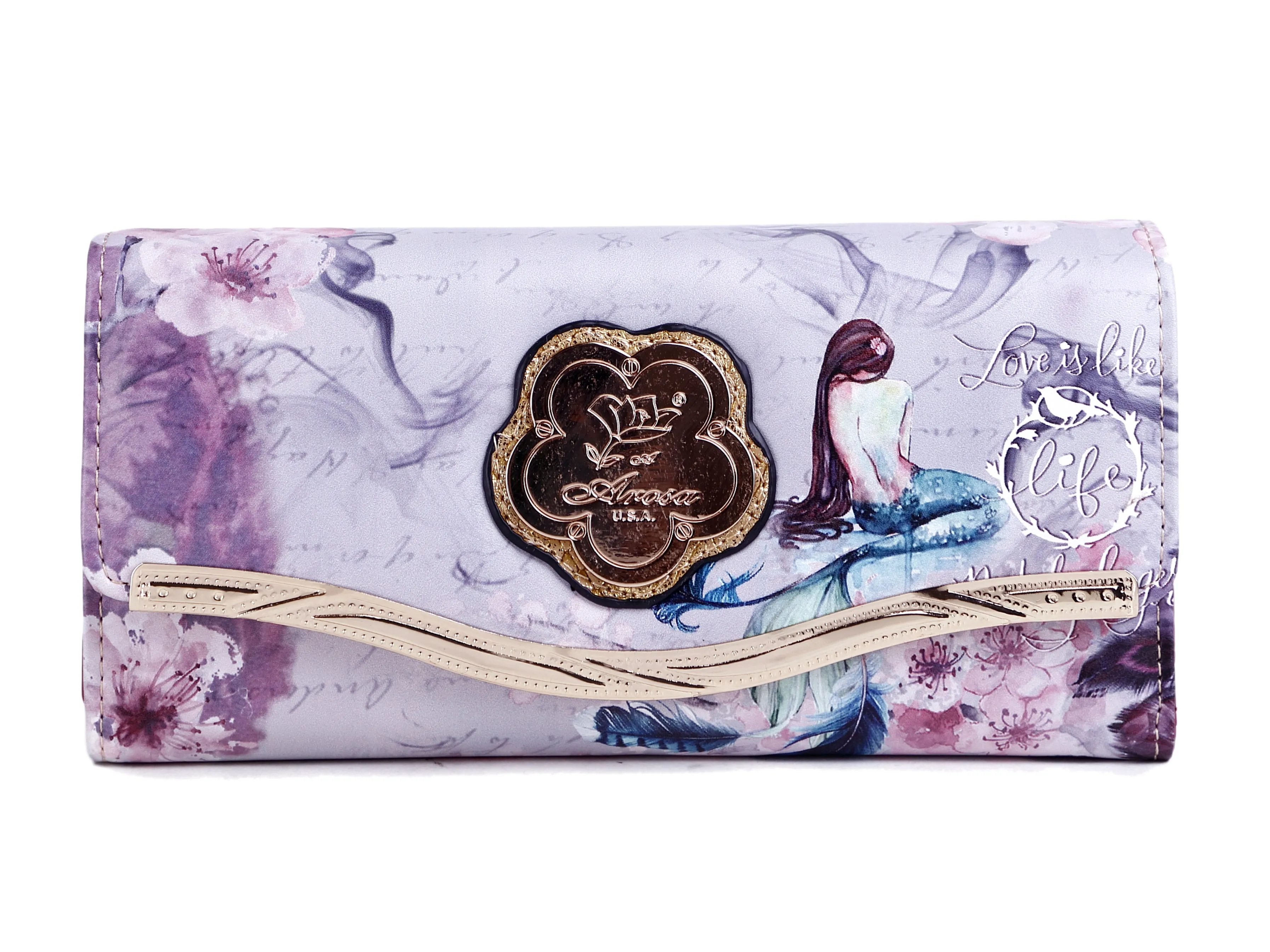 Princess Mera 3PC Set | Rolling Duffel Bag Set   Wallet [BCD6988-6977-WA]