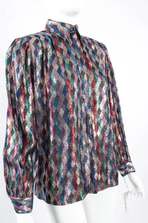 Rainbow Metallic Diamond Blouse II