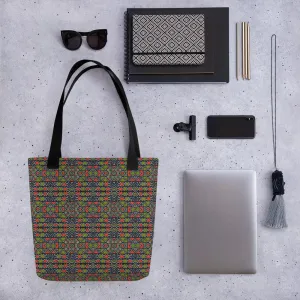 Red Green African Print Tote bag